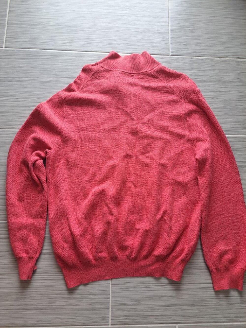 Lot 2 Polo Ralph Lauren Mens XXL Pima Cotton Quarter-Zip Sweaters Beige Salmon - Picture 8 of 9